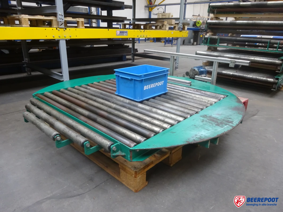 Roterende rollenbaanwissel